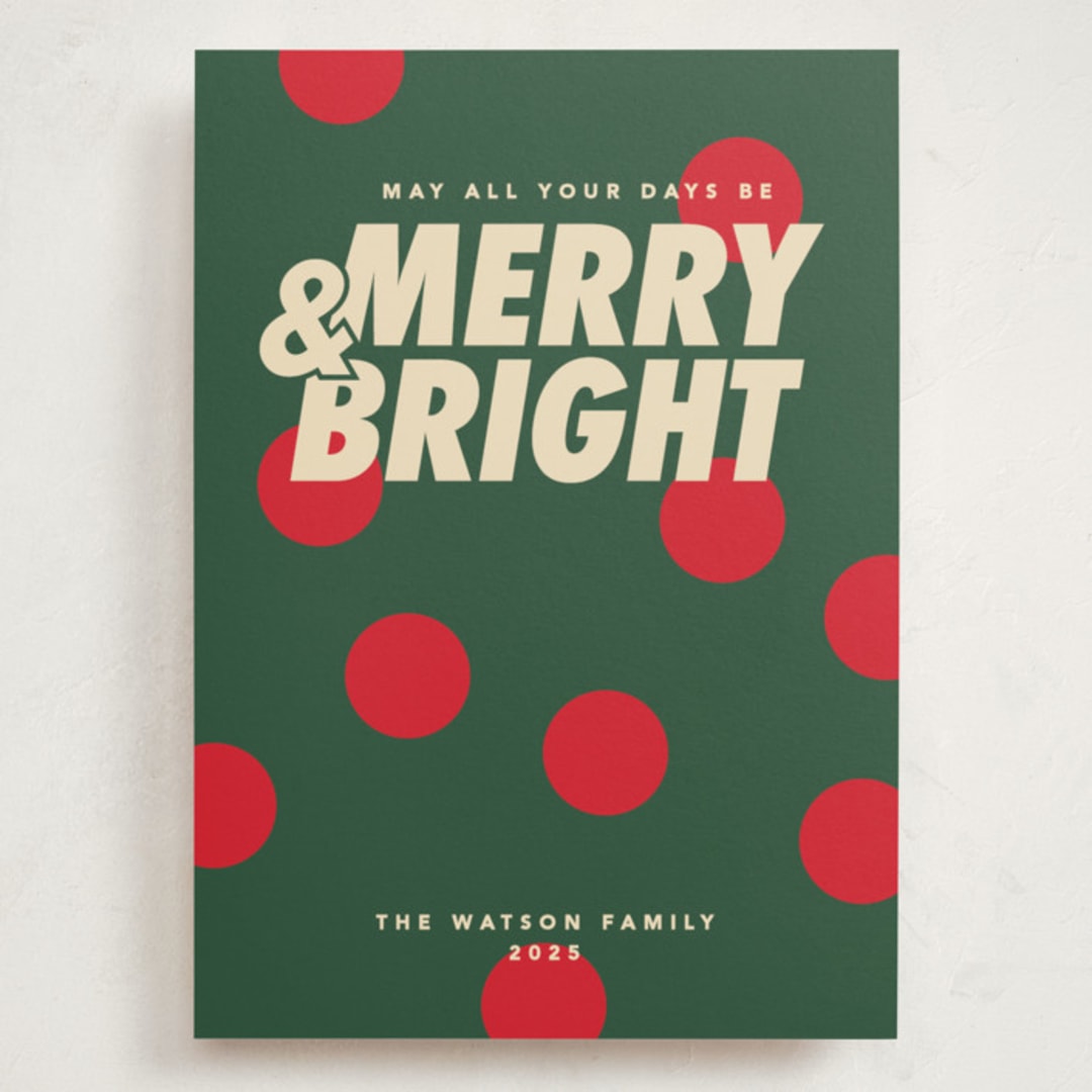 "Christmas polka" - Holiday Cards in Pine by Creo Study - Front