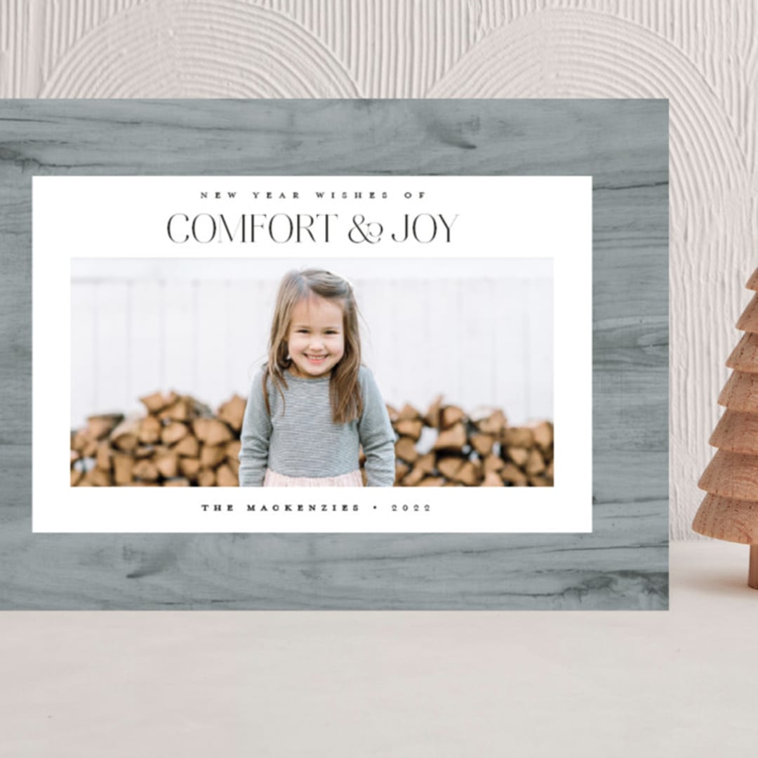 "Fireside" - Holiday Cards in Ash by Heather Schertzer - Front
