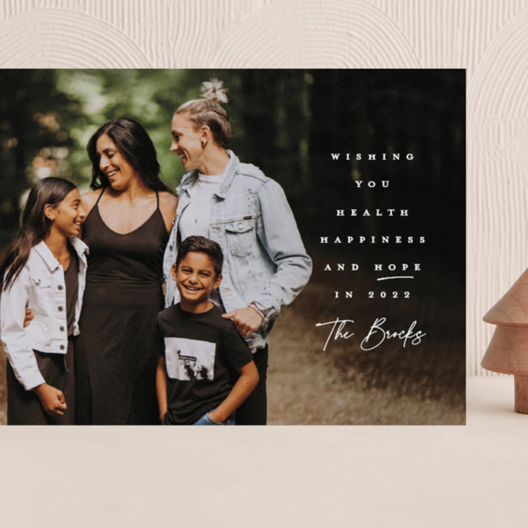 "And Hope" - Holiday Cards in Snow by Lauren Chism - Front