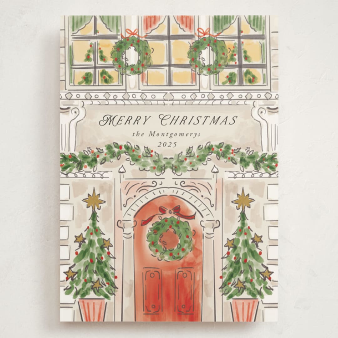 "A House" - Holiday Cards in Ivory by Petra Kern - Front