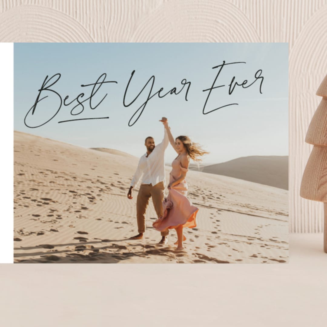 "Oh What Fun Holiday" - Holiday Cards in Coal by Jen Huppert - Front