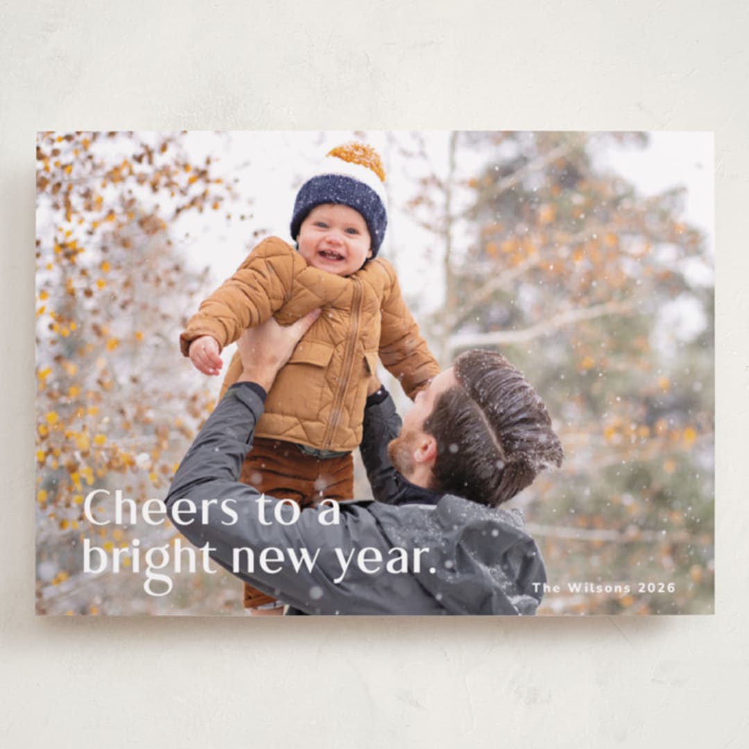 "Bright and New" - Holiday Cards in Sugar by Kimberly Morgan - Front