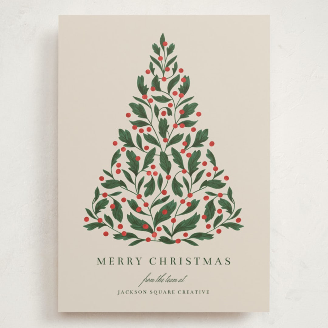 "oh tree" - Holiday Cards in Latte by Jen Owens - Front