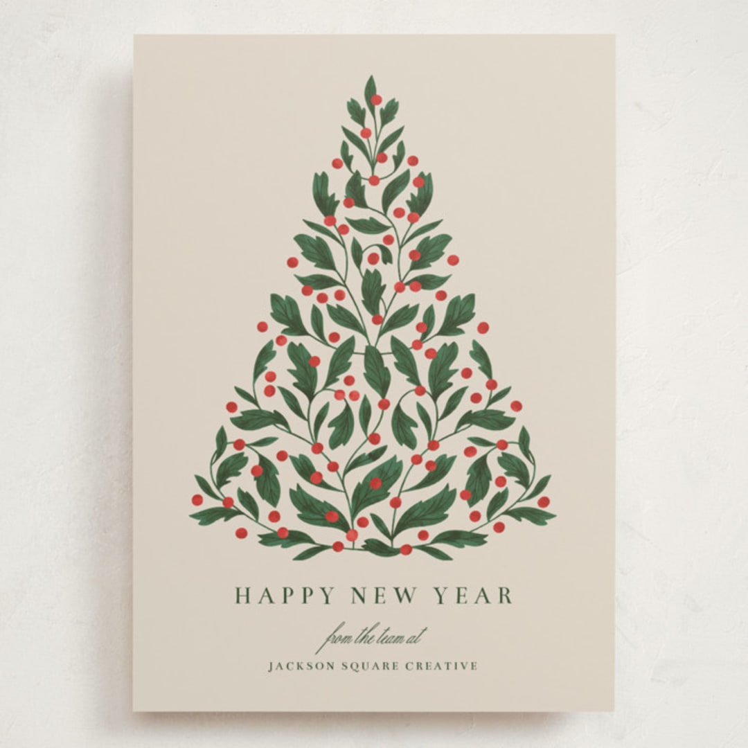"oh tree" - Holiday Cards in Latte by Jen Owens - Front