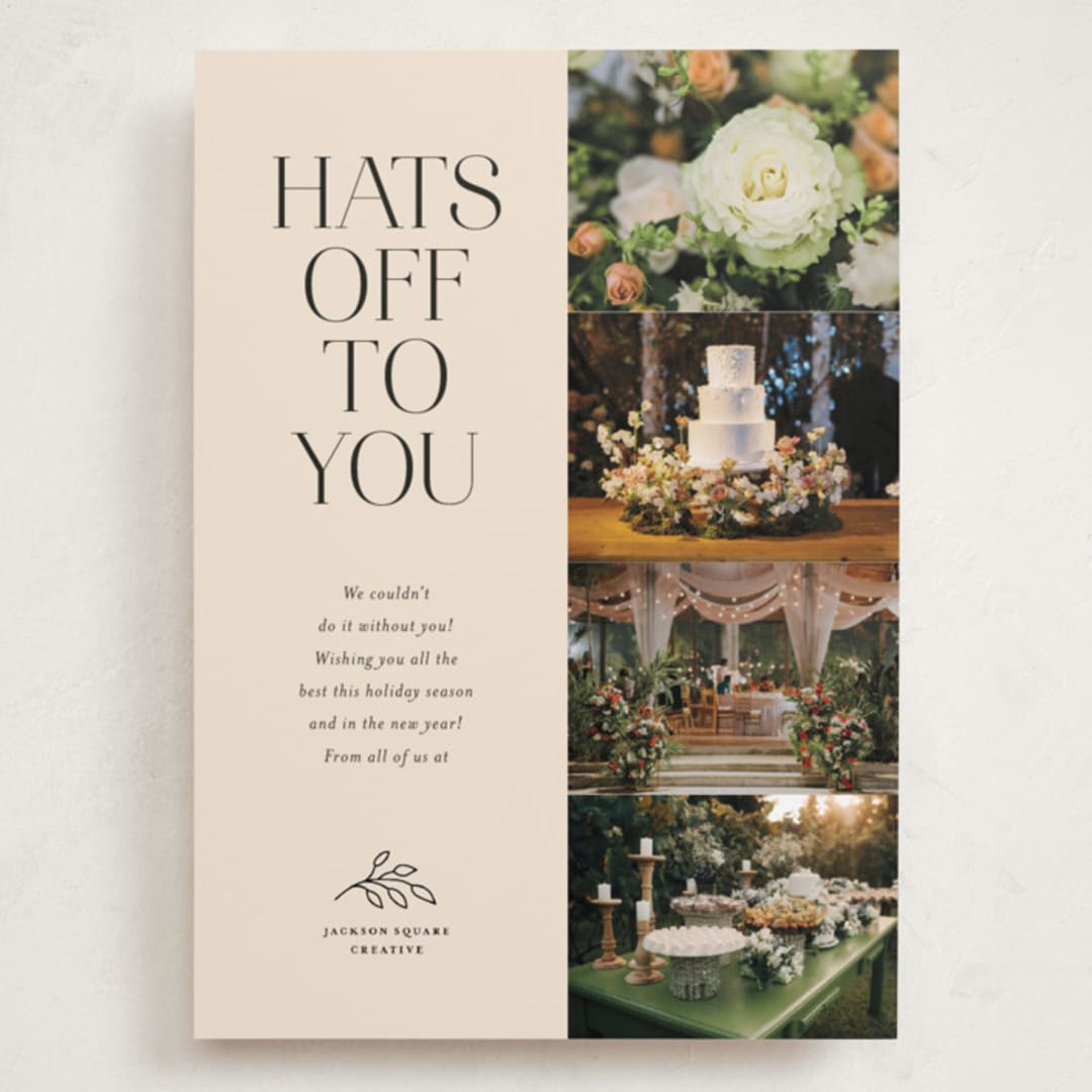 "you made our year" - Holiday Cards in Vanilla by Kamala Nahas - Front