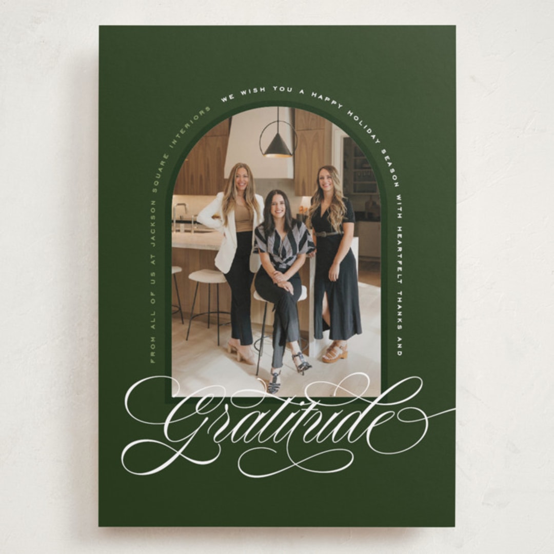 "archway" - Holiday Cards in Spruce by Owl and Toad - Front