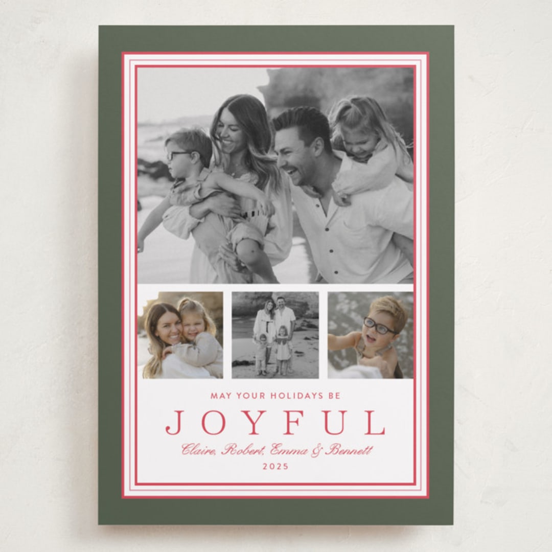 "Favorite Joys" - Holiday Cards in Fir by Alston Foster - Front