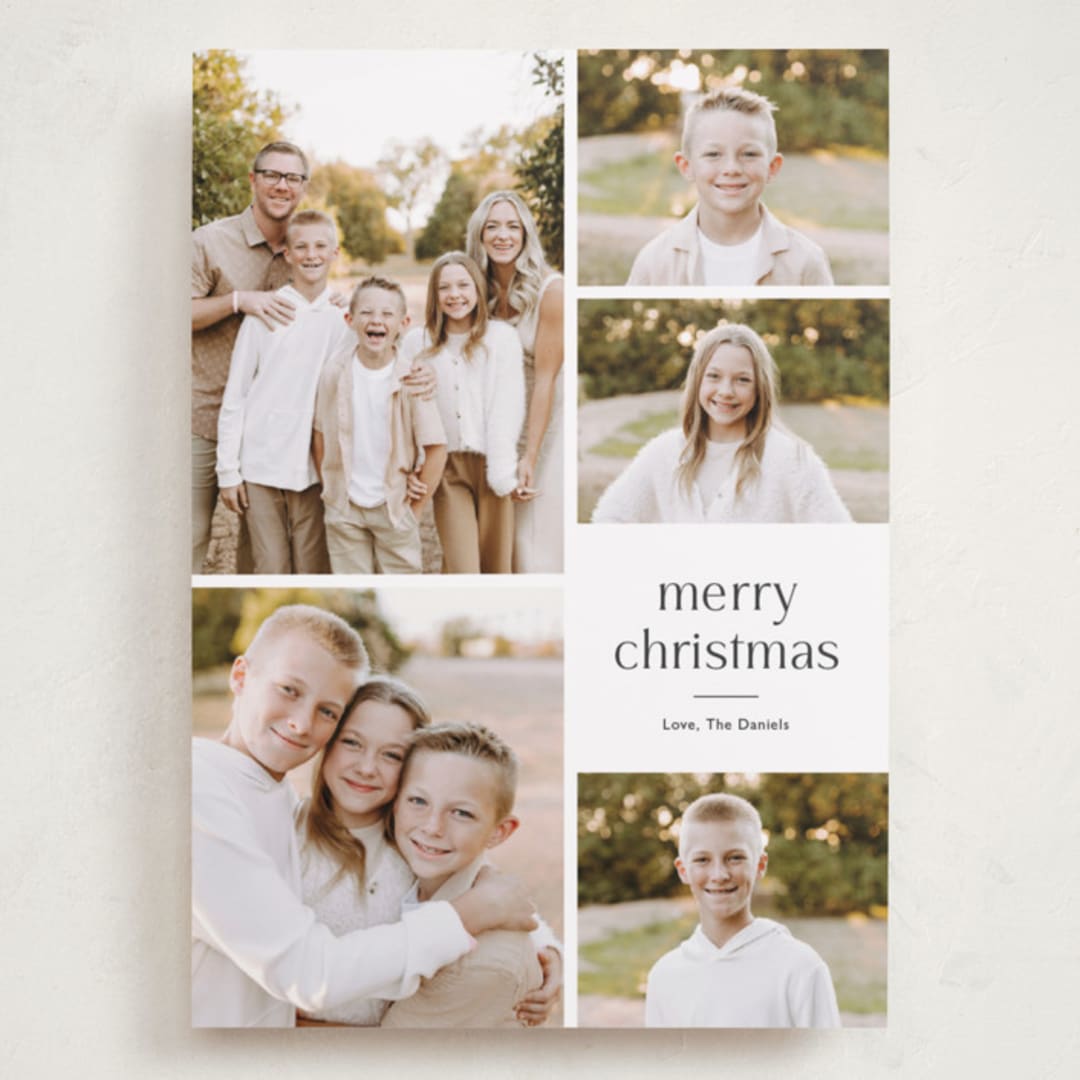 "Photo Lead" - Holiday Cards in Ash by Carolyn MacLaren - Front
