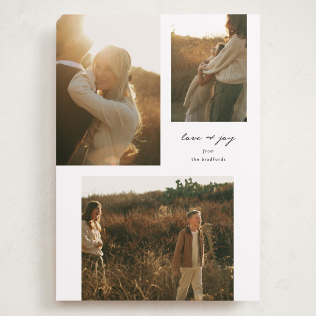 "Peaceful" - Holiday Cards in Snowflake by Simona Camp - Front