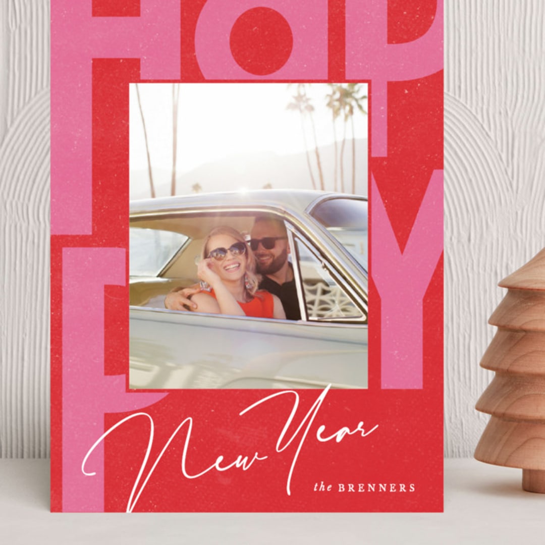 "Merri Berri" - Holiday Cards in Candy Cane by Carrie ONeal - Front