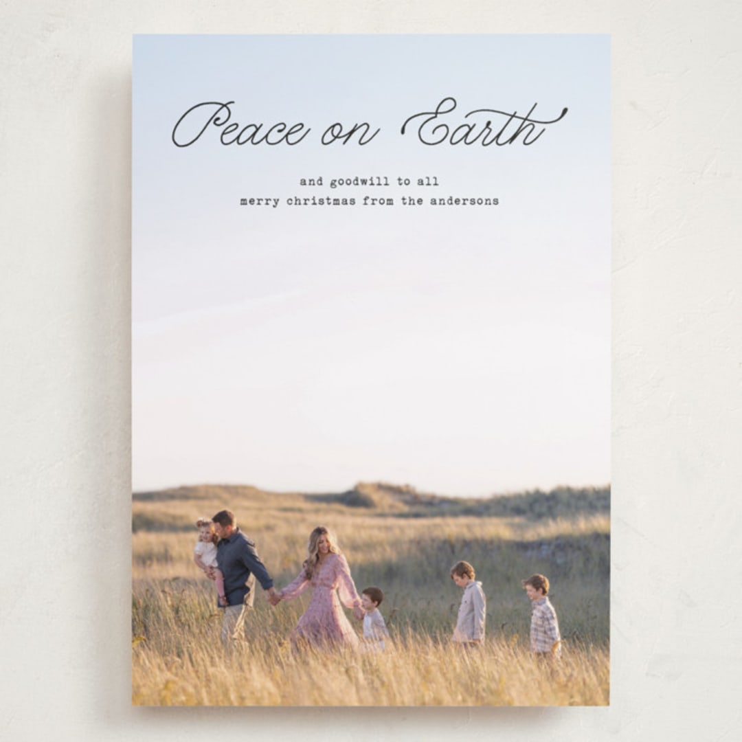 "Grace & Gratitude" - Holiday Cards in Noir by Annie Clark - Front