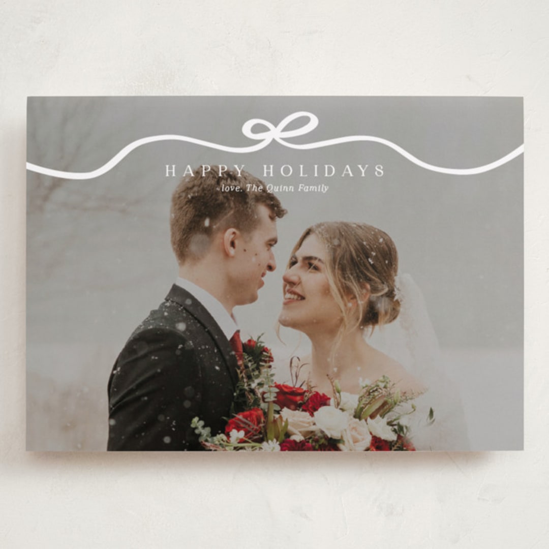 "Bow Tied" - Holiday Cards in Snow by Kaydi Bishop - Front