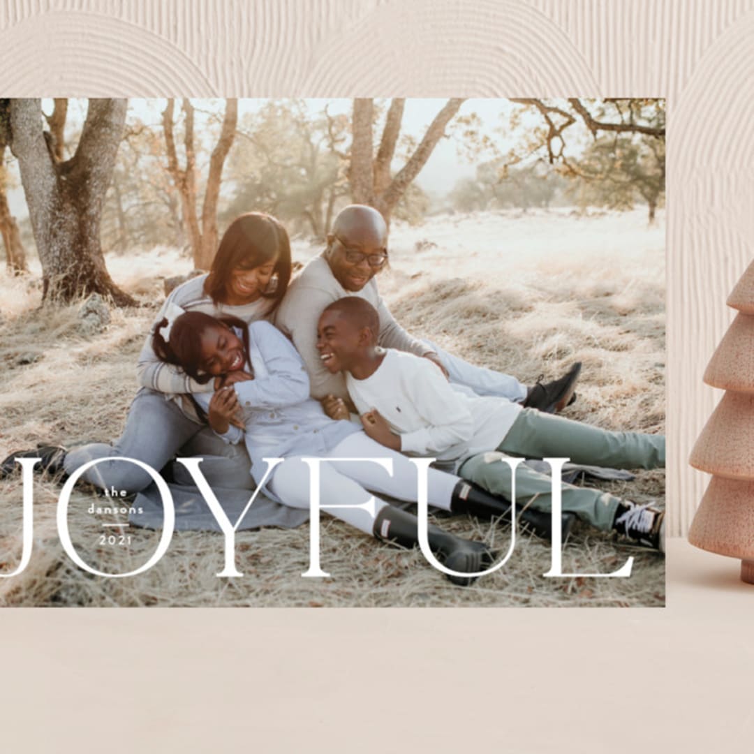 "Joyful Tidings" - Holiday Cards in Snowfall by Susan Asbill - Front