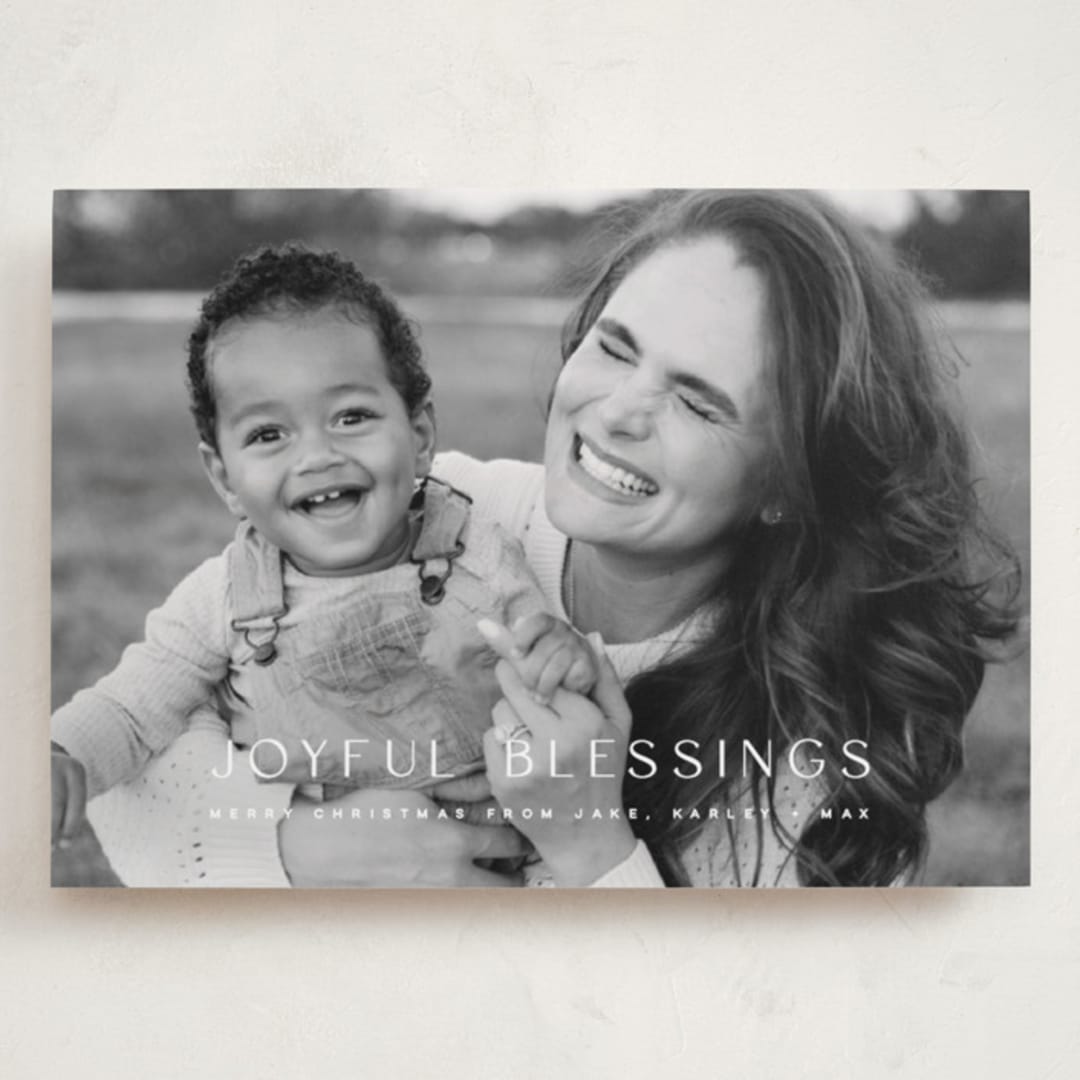 "Brightest Blessings" - Holiday Cards in Snow by Kristie Kern - Front