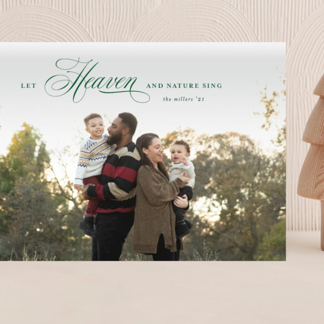 "Let Heaven Sing" - Holiday Cards in Pine by Ashlee Townsend - Front