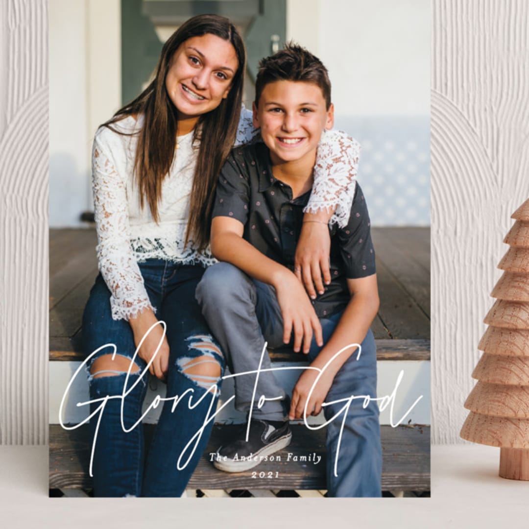 "Glorious Love" - Holiday Cards in Snowflake by Ana Sharpe - Front