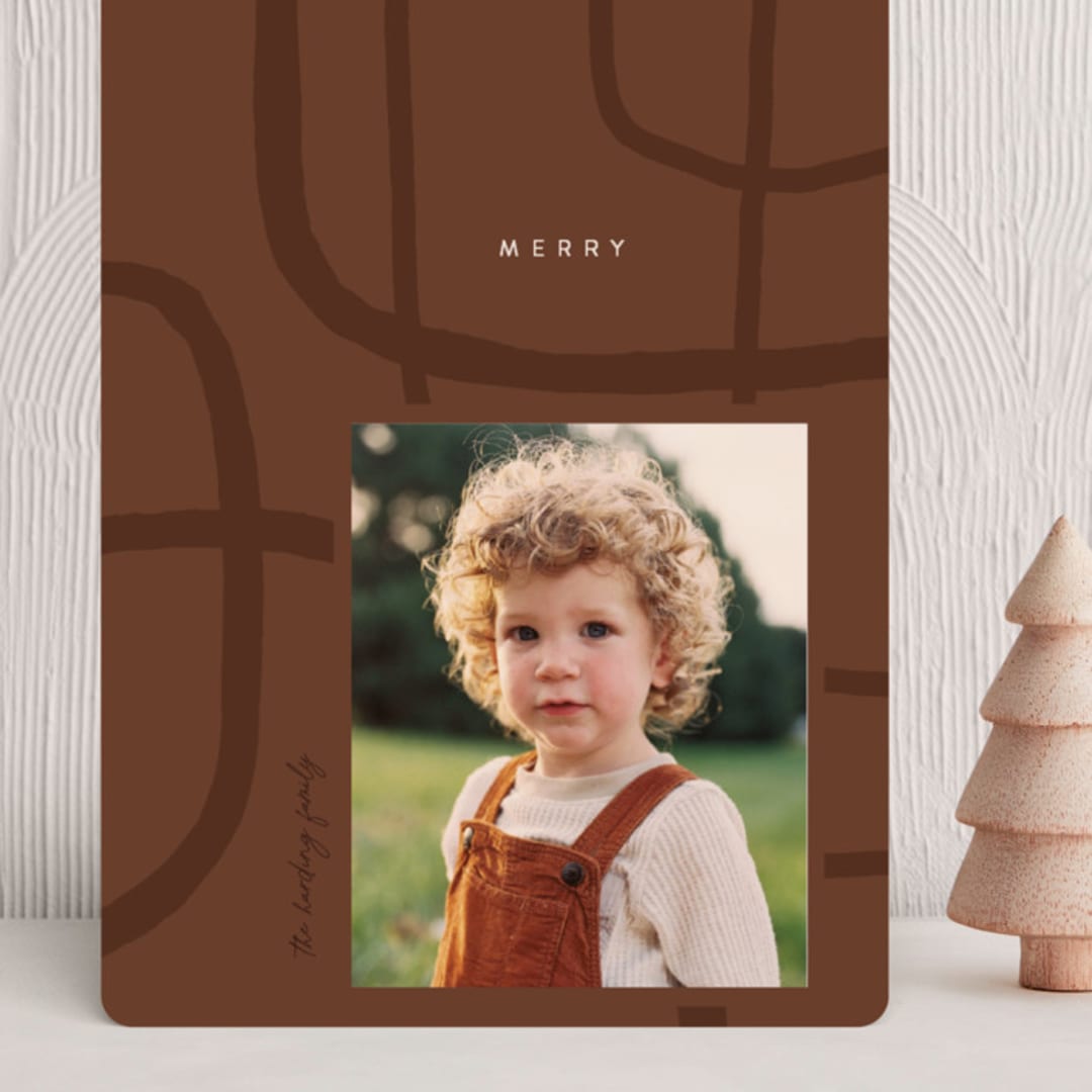 "Pathway" - Holiday Cards in Rusty by Erin L. Wilson - Front