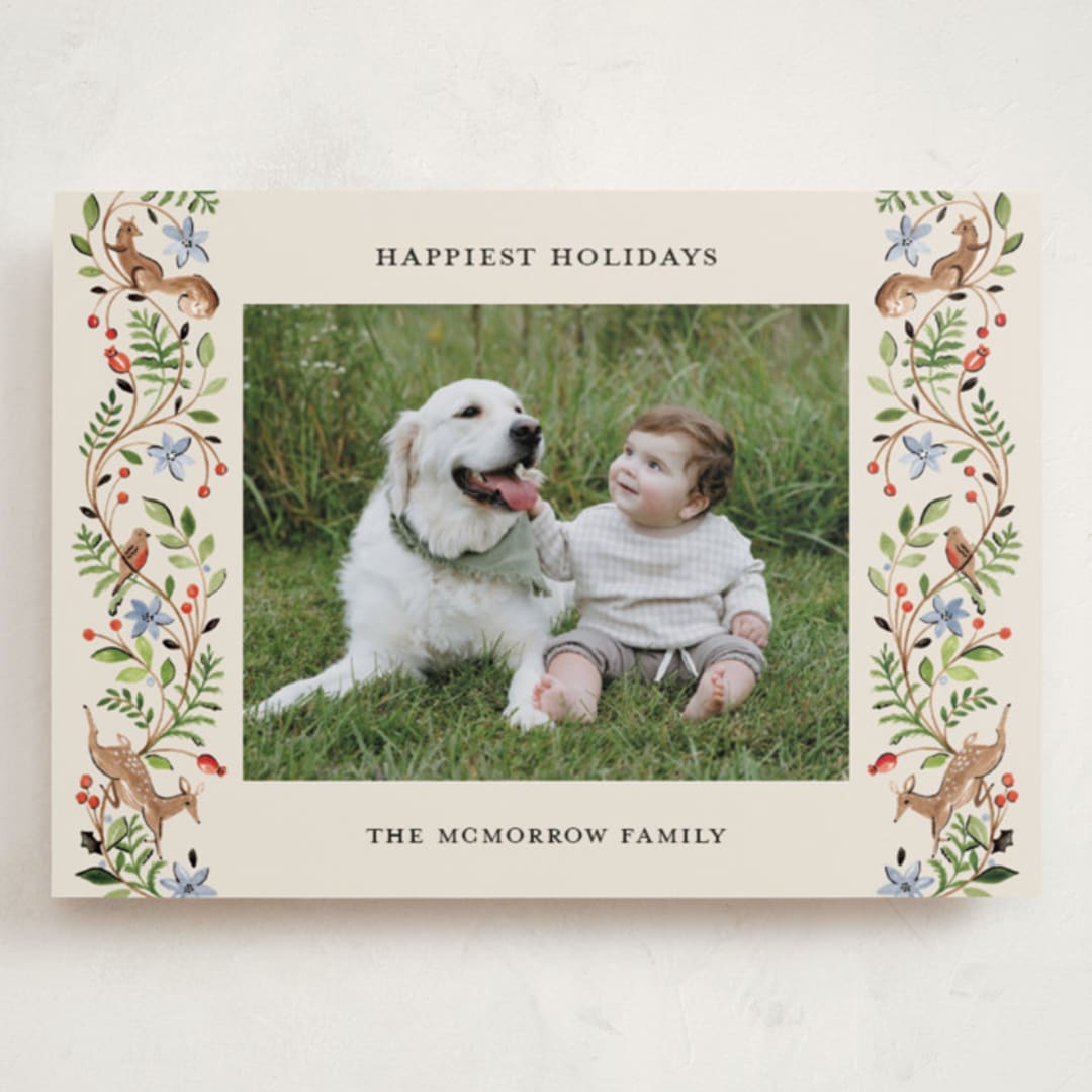 "Highlands" - Holiday Cards in Cornflower by Sarah Knight - Front
