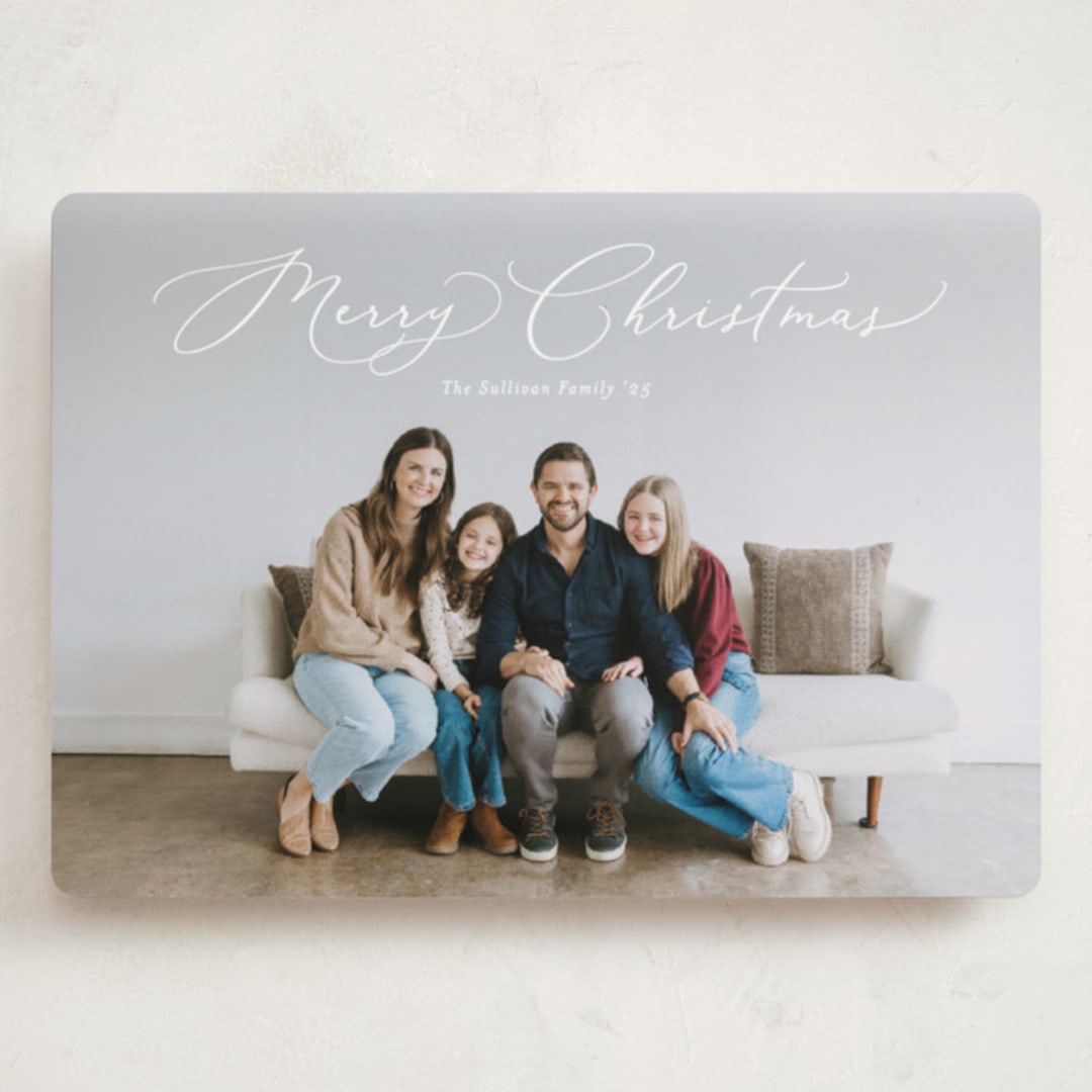 "Charming Script" - Holiday Cards in Frost by Erica Krystek - Front