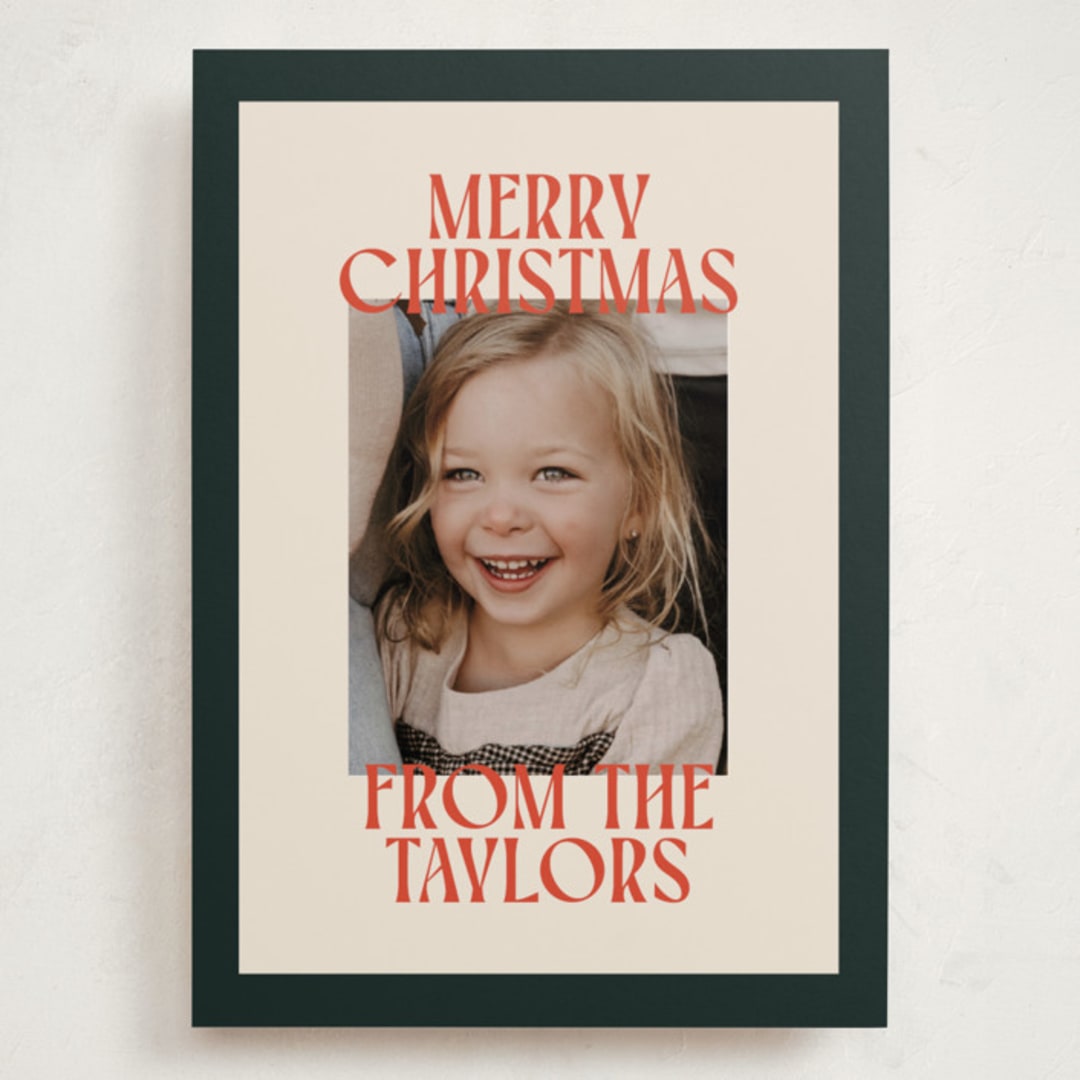 "Cheerful Stack" - Holiday Cards in Mistletoe by Ekko Studio - Front