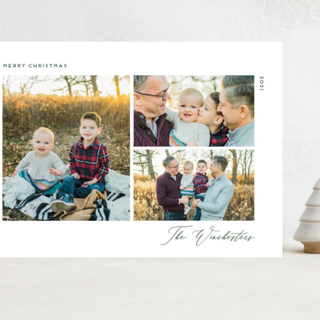 "Minimal Chic" - Holiday Cards in Forest by Genna Blackburn - Front