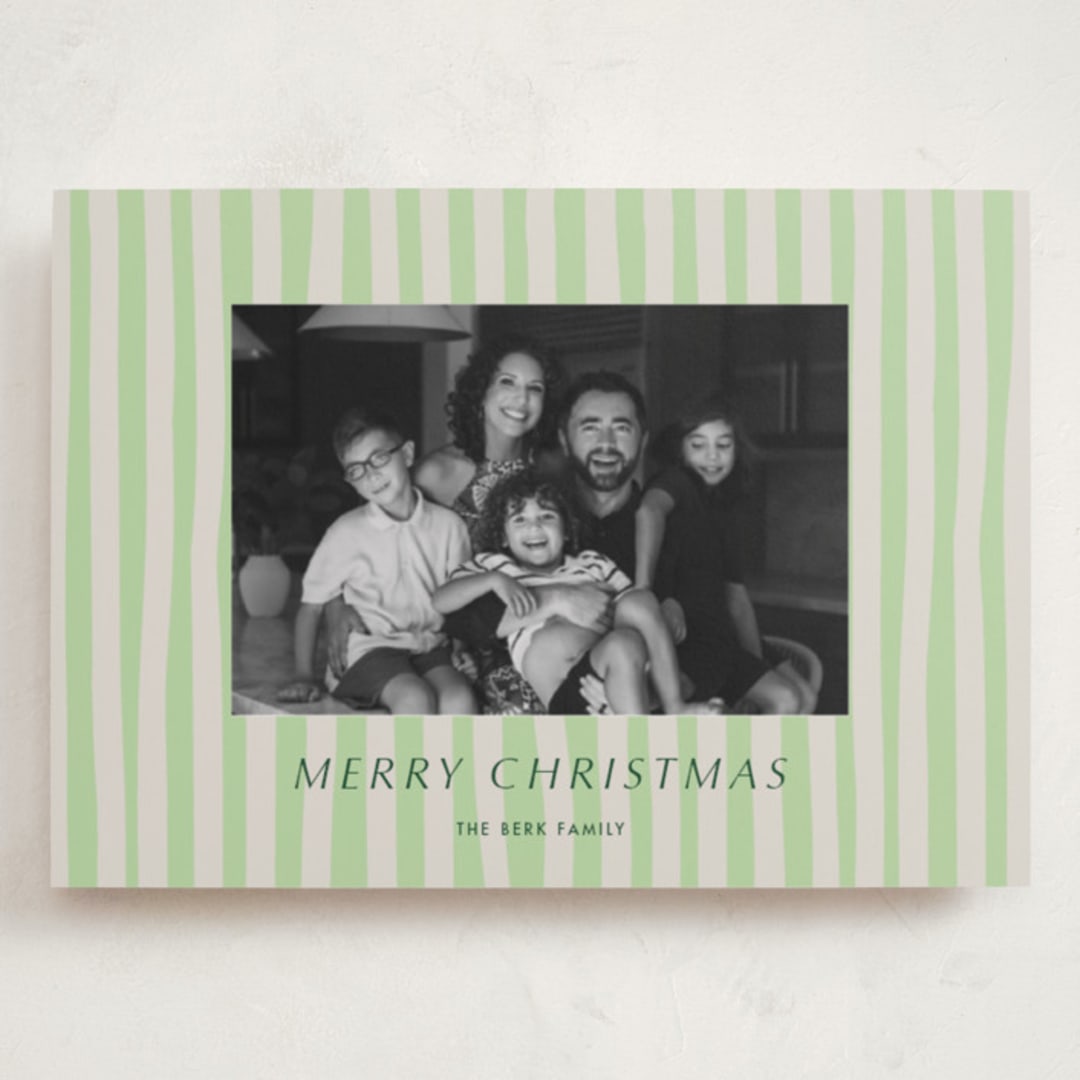 "Soft Ambience" - Holiday Cards in Sage by Alicia Schultz - Front