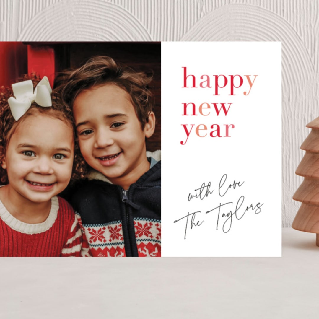 "Bright Holiday spirits" - Holiday Cards in Candy Cane by Kelly Nasuta - Front