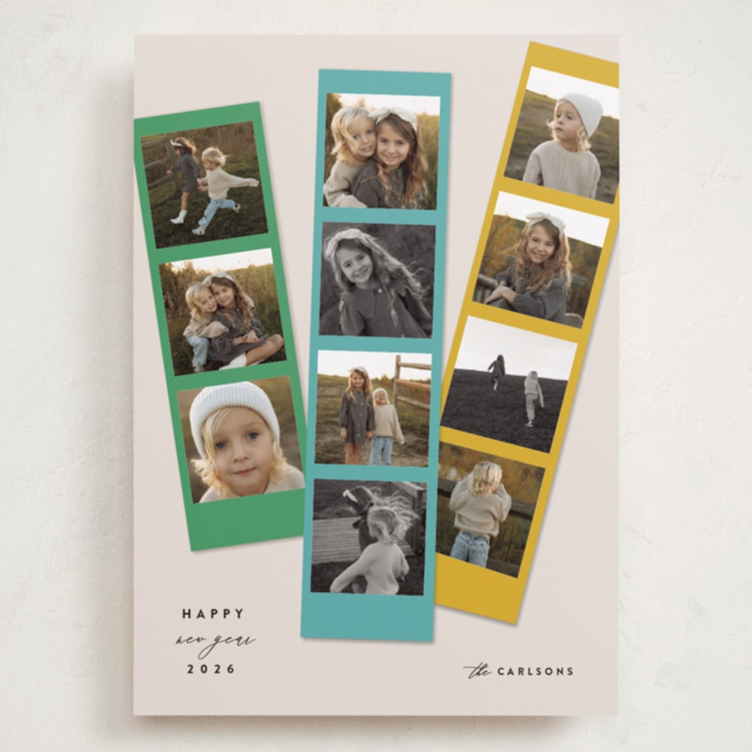 "Candy Snaps" - Holiday Cards in Green Apple by Maria Alou - Front