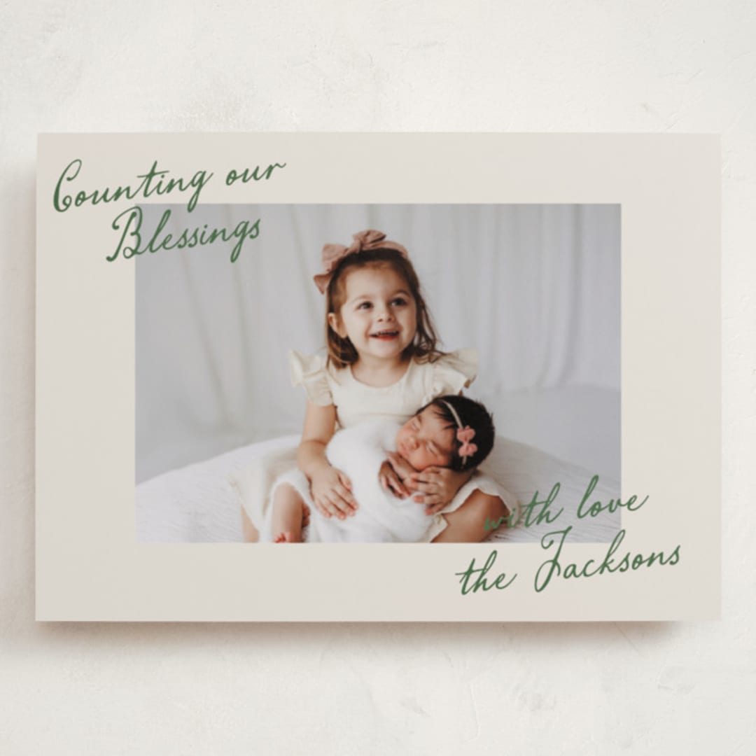 "Luant" - Holiday Cards in Pine Needle by Deynaaz Daraei - Front