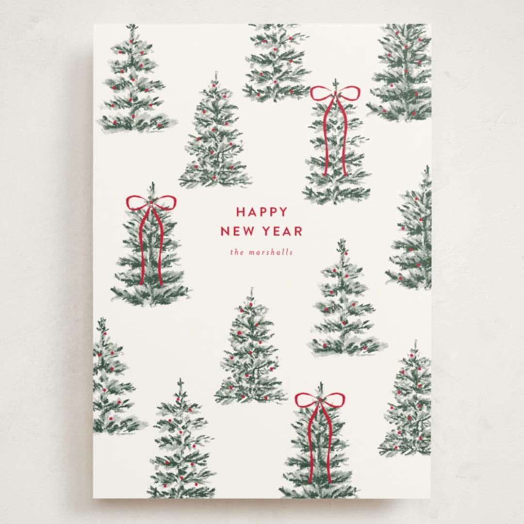 "Festive Forest" - Holiday Cards in Snow by Angela Garrick - Front