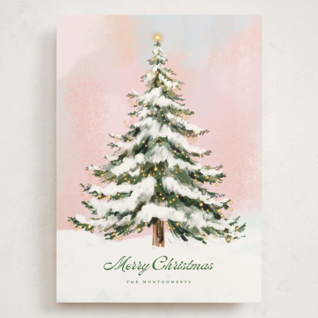 "The Tree" - Holiday Cards in Winter Sunrise by Petra Kern - Front