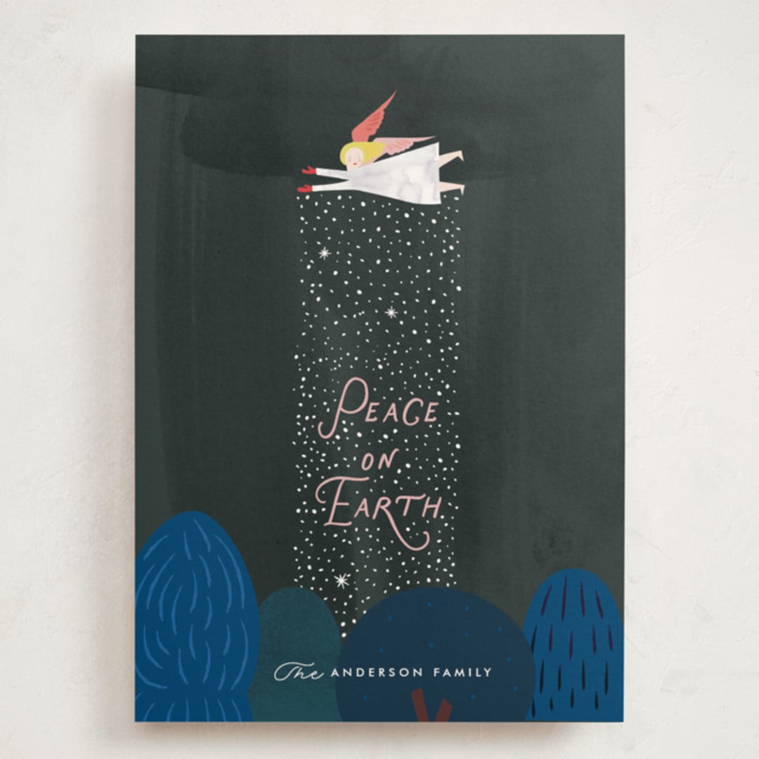 "Snow Angel" - Holiday Cards in Forest by Eve Schultz - Front