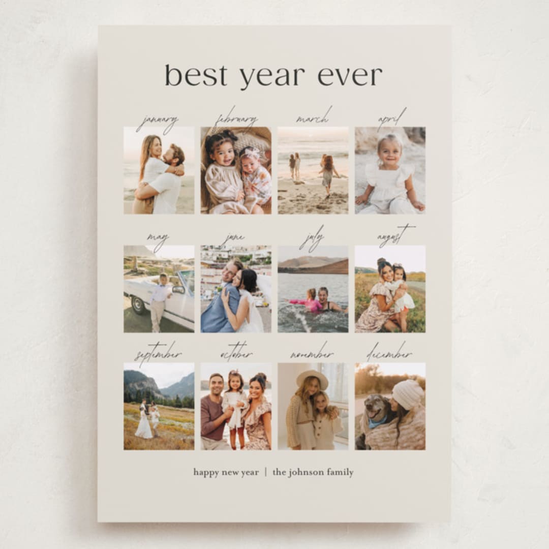 "Best Year" - Holiday Cards in Crêpe by Olivia Williams - Front