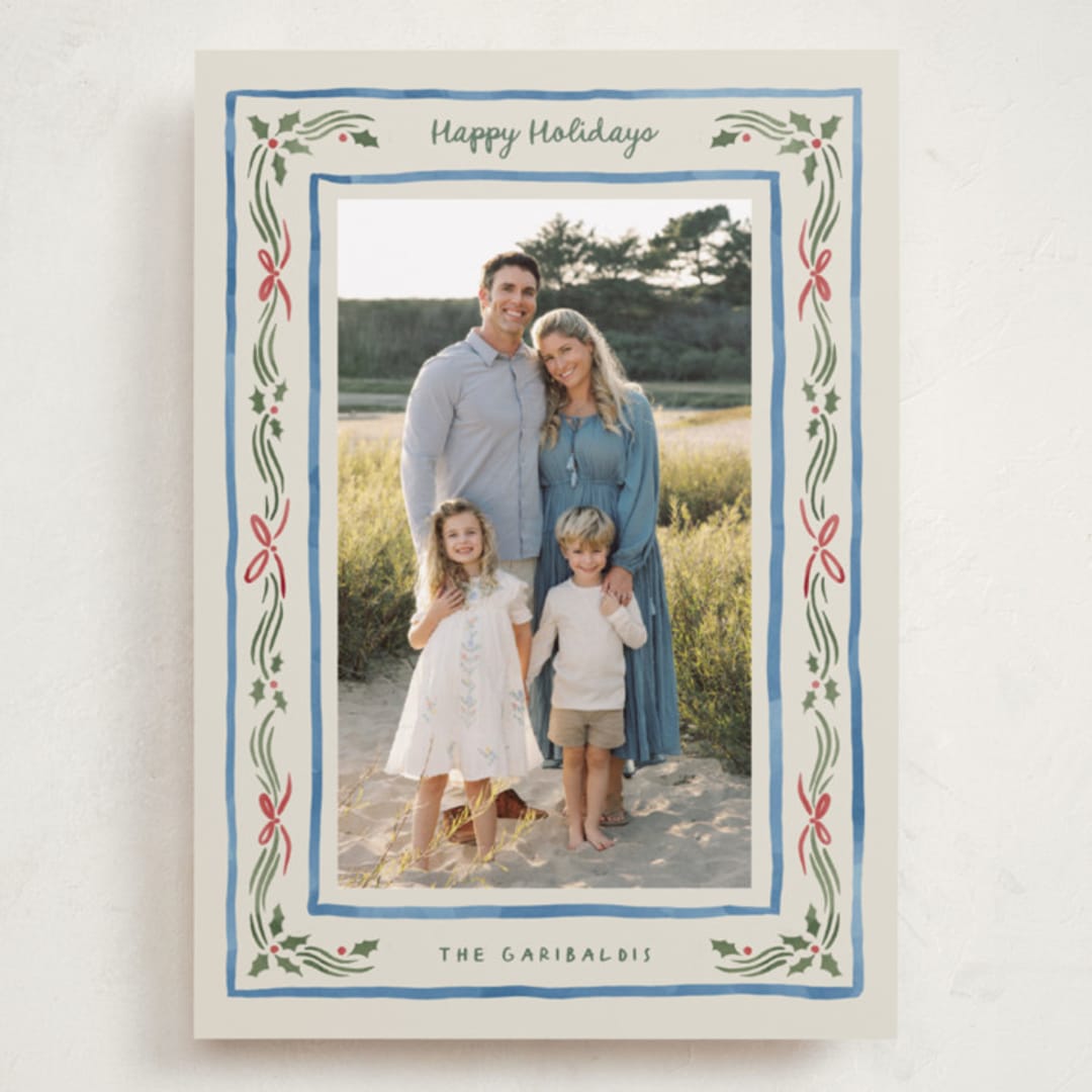 "Holiday Gingham" - Holiday Cards in Porcelain by Chris Griffith - Front