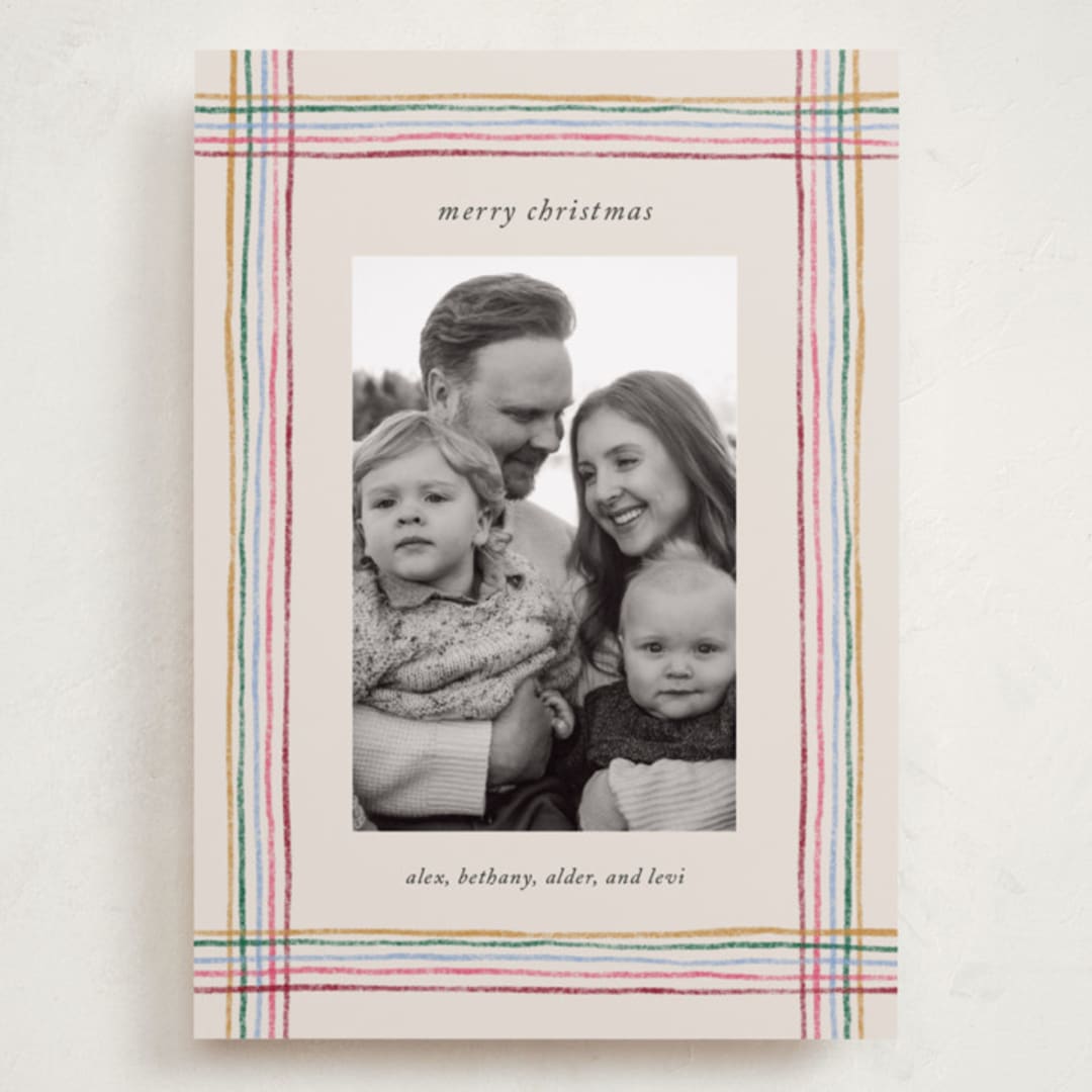 "Merry Little Lines" - Holiday Cards in Gumdrop by Kercia Jane - Front