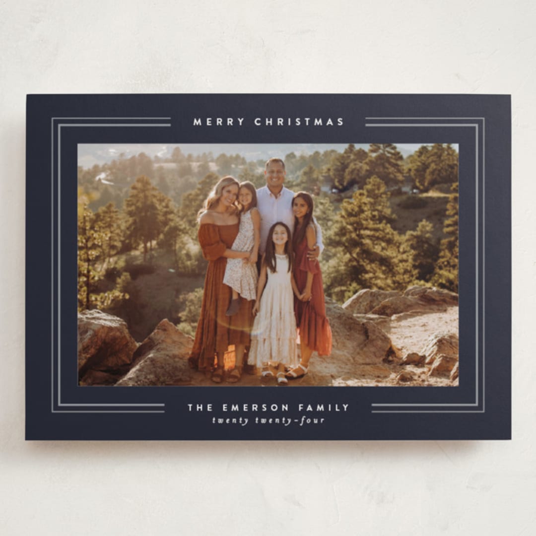 "Christmas Classic" - Holiday Cards in Navigation by Design Lotus - Front
