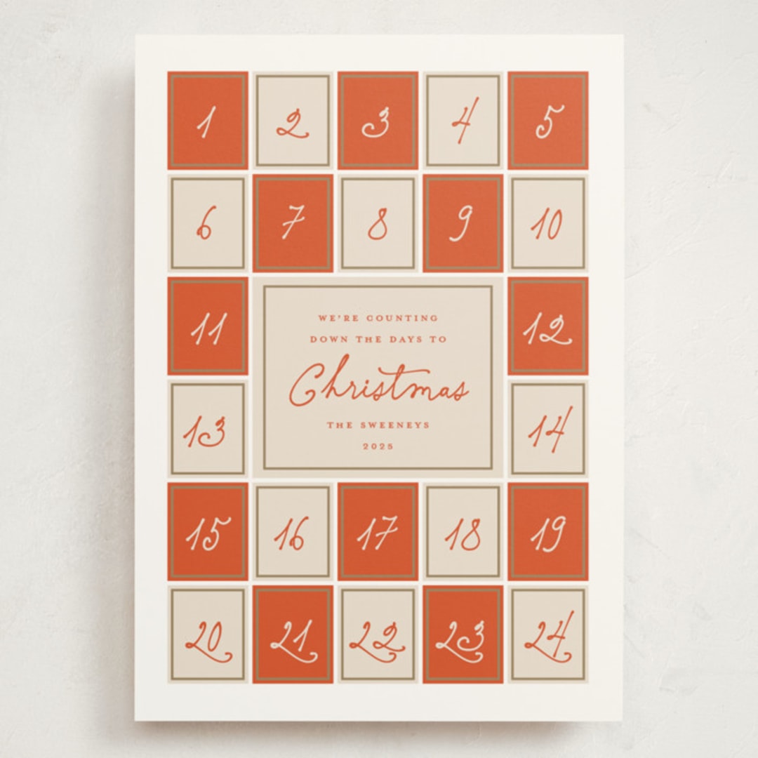 "Advent" - Holiday Cards in Spice by Gwen Bedat - Front