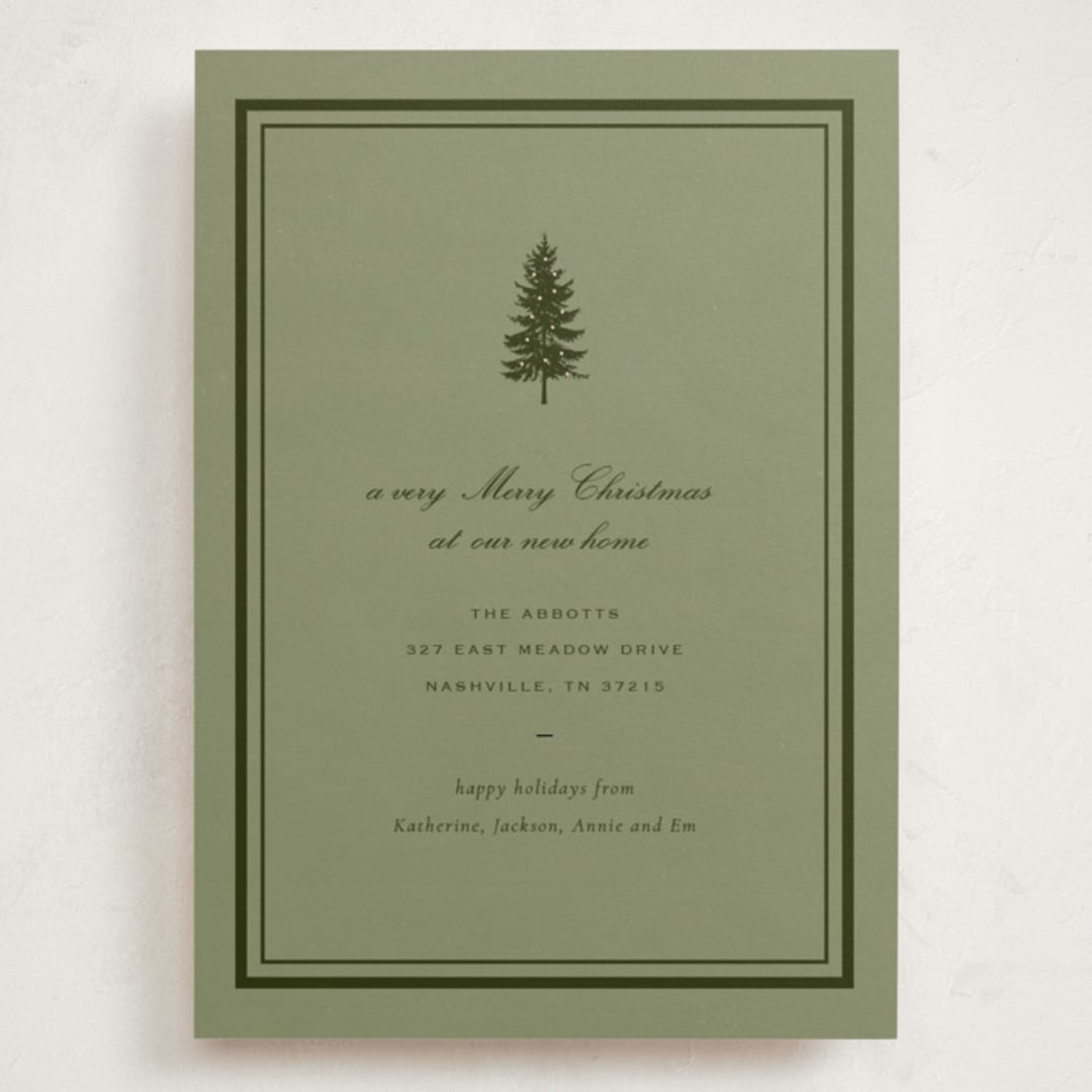 "holiday move" - Holiday Cards in Balsam Fir by Sara Hicks Malone - Front