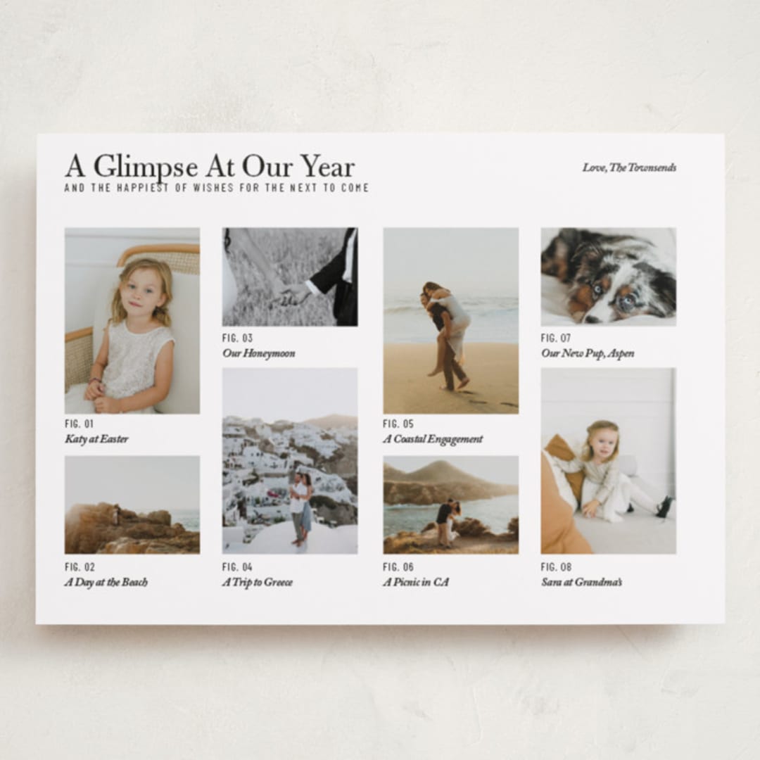 "a glimpsed year" - Holiday Cards in Pepper by Bramble Studio - Front