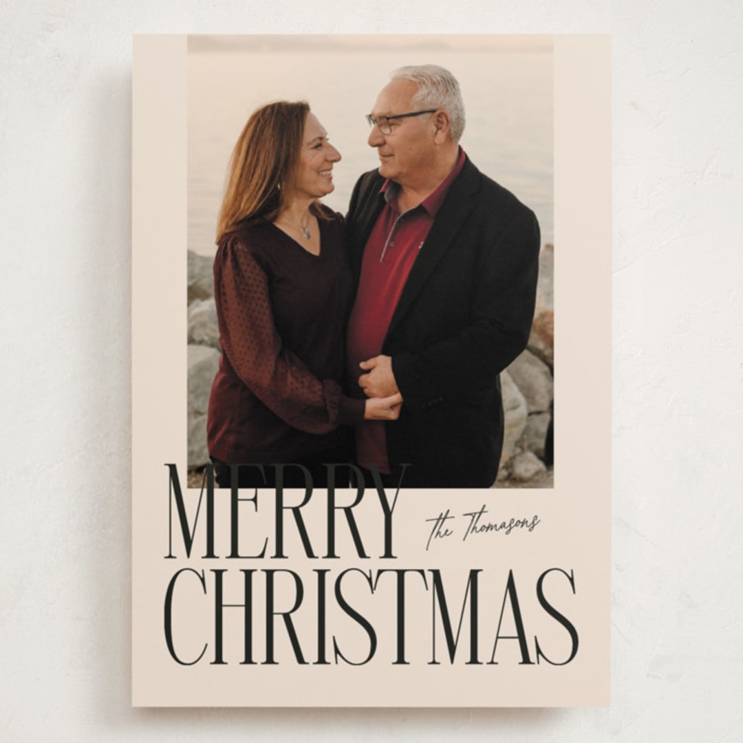 "Merry Stack" - Holiday Cards in Eggnog by Ekko Studio - Front