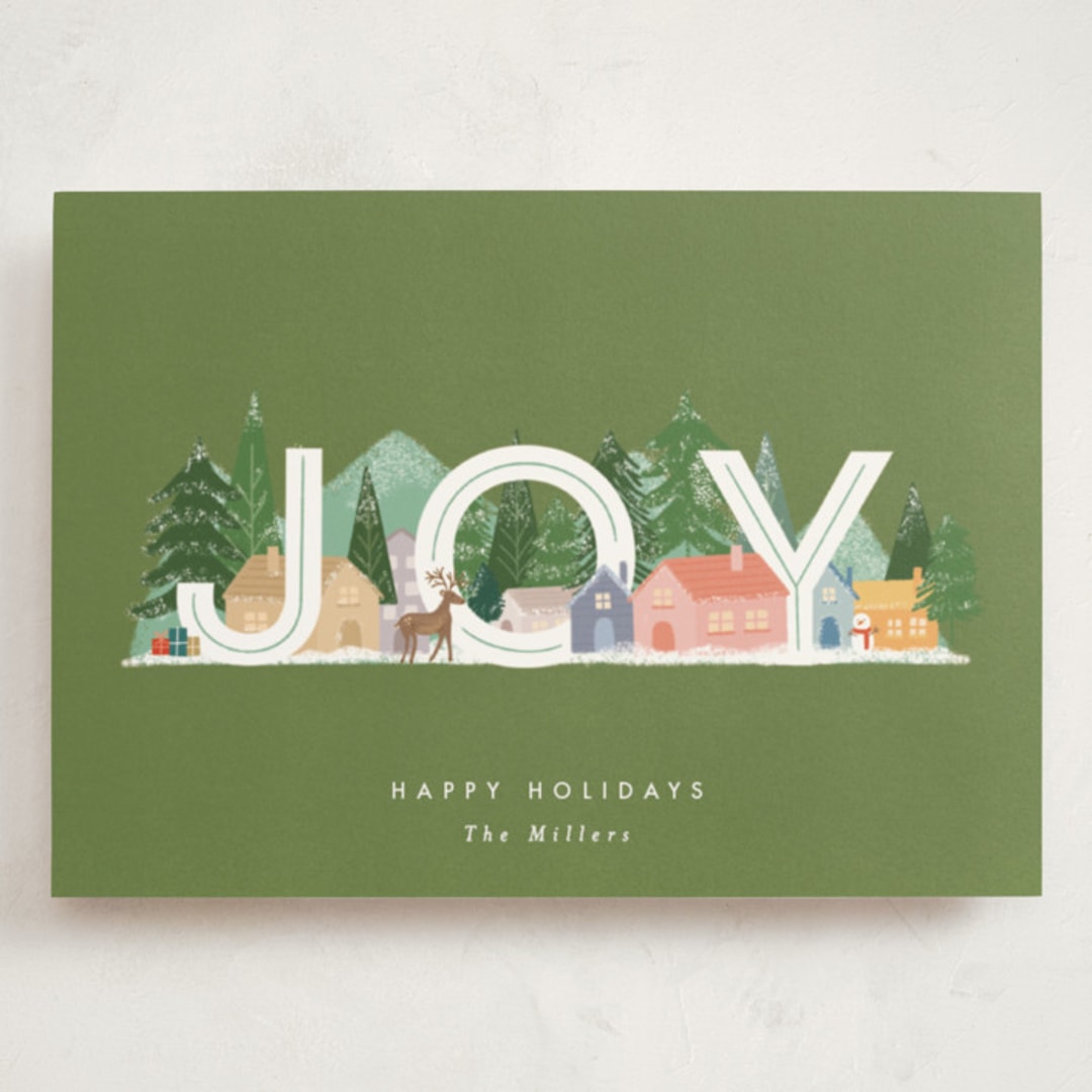"Joyful Scene" - Holiday Cards in Forest by Bethan - Front
