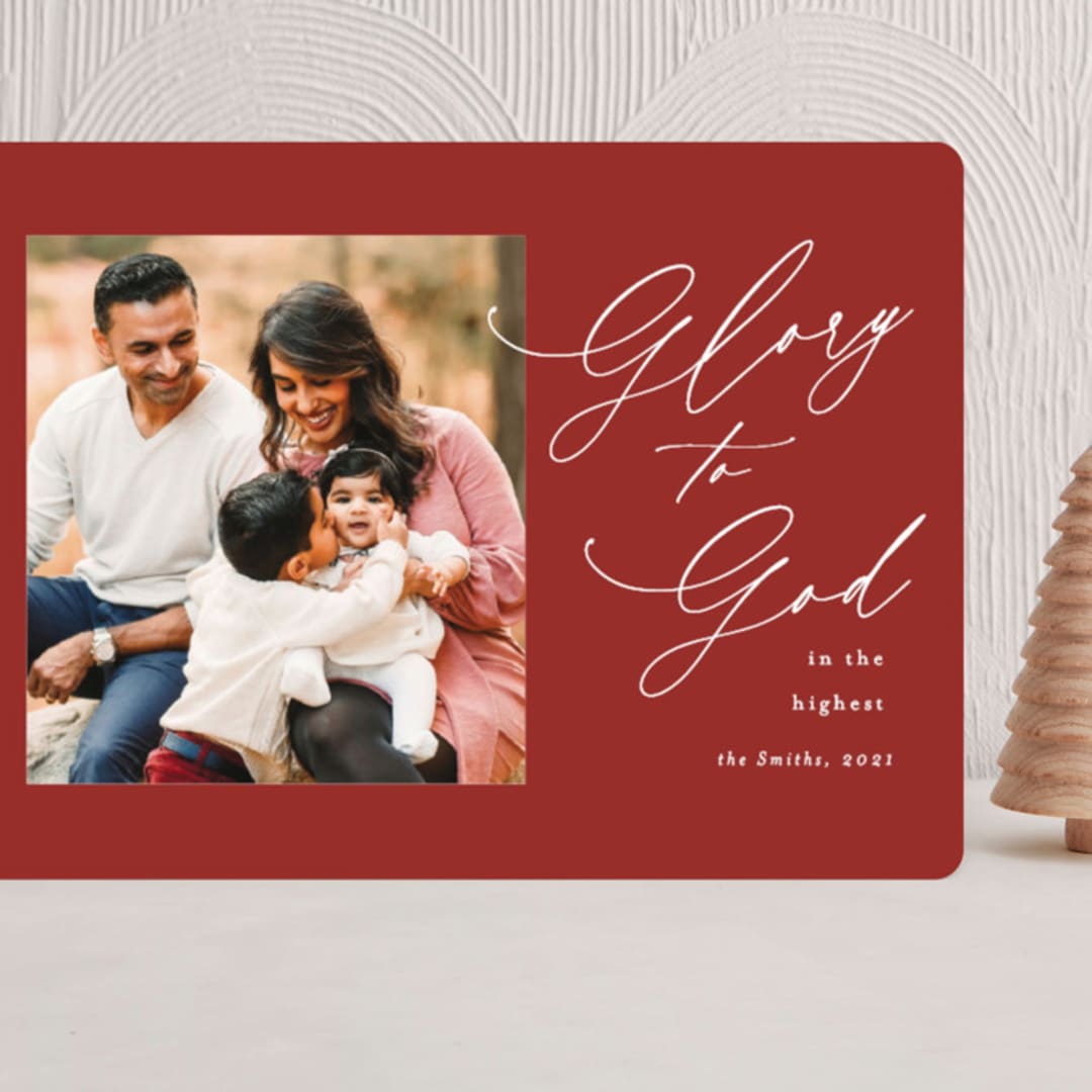 "Christmas Glory" - Holiday Cards in Holly by Kasia Labocki - Front