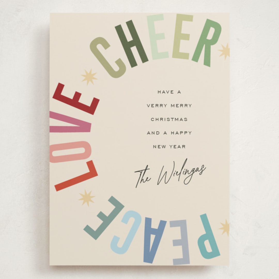 "Holiday Three" - Holiday Cards in Confetti by Pixel and Hank - Front