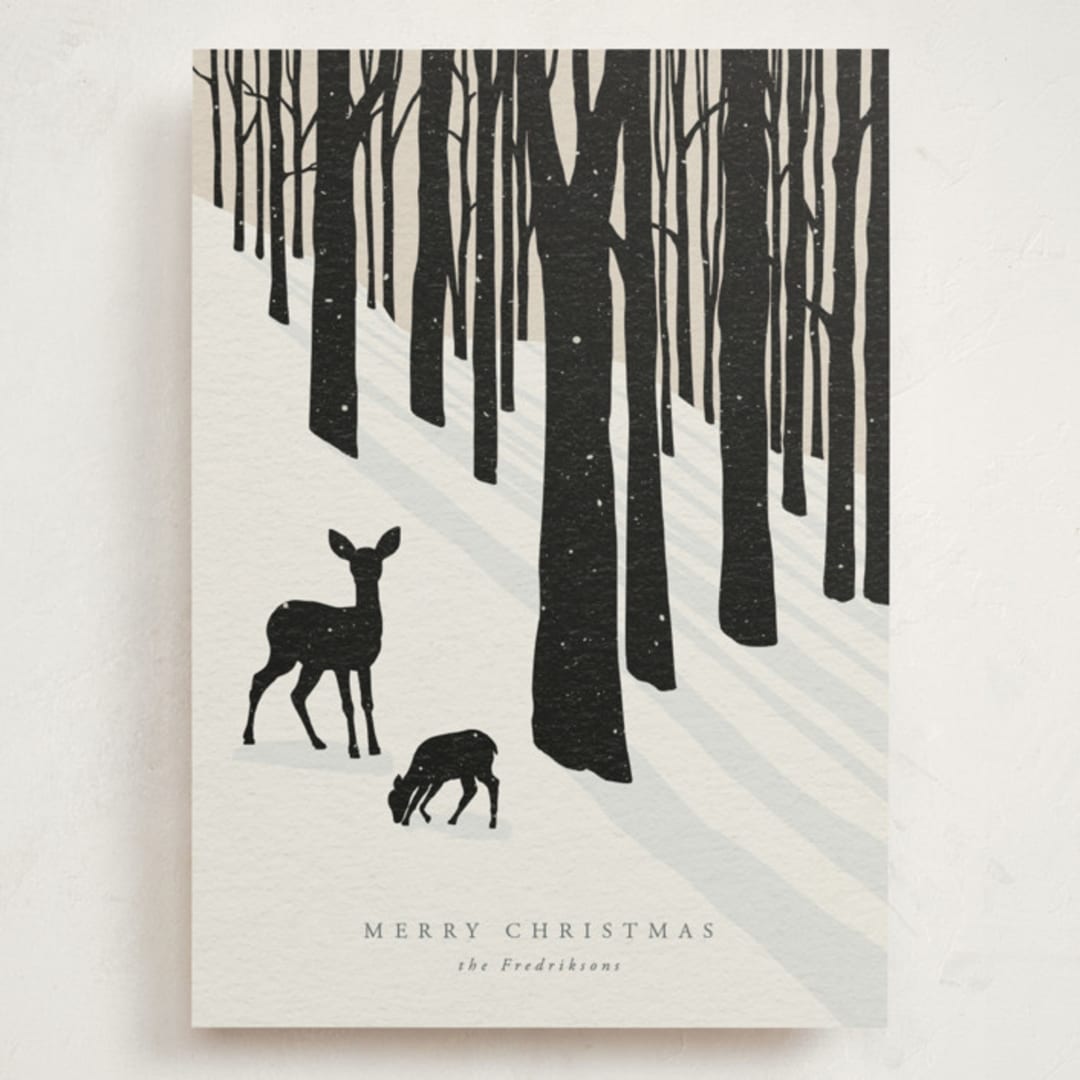 "All Is Calm" - Holiday Cards in Coal by itsjensworld - Front