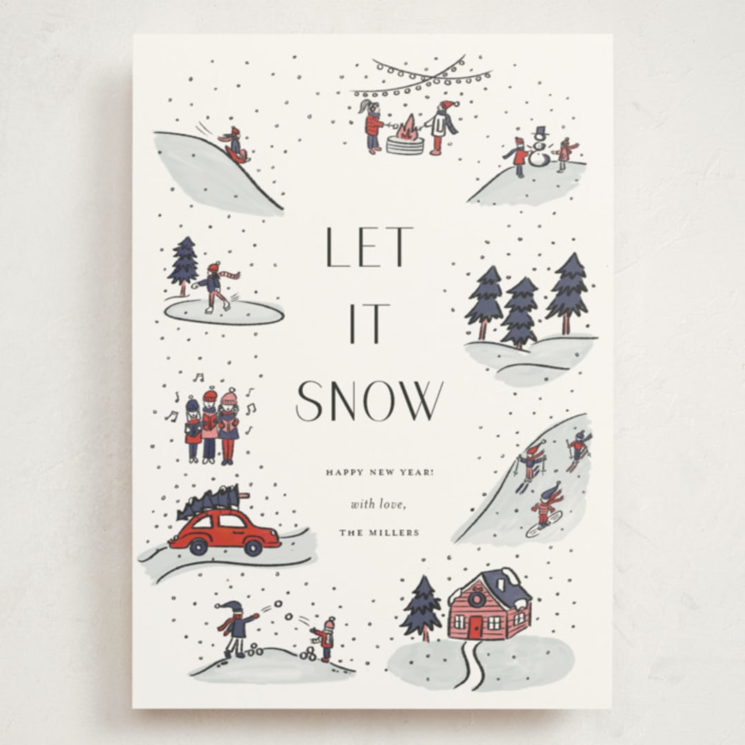 "Snowy Scenes" - Holiday Cards in Snow Day by Lauren Jinhee - Front