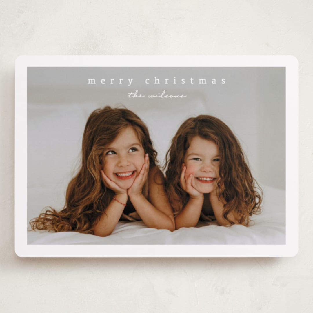 "Simplest border" - Holiday Cards in Snow by Stacey Meacham - Front