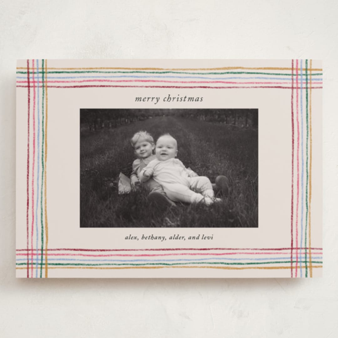 "Merry Little Lines" - Holiday Cards in Gumdrop by Kercia Jane - Front