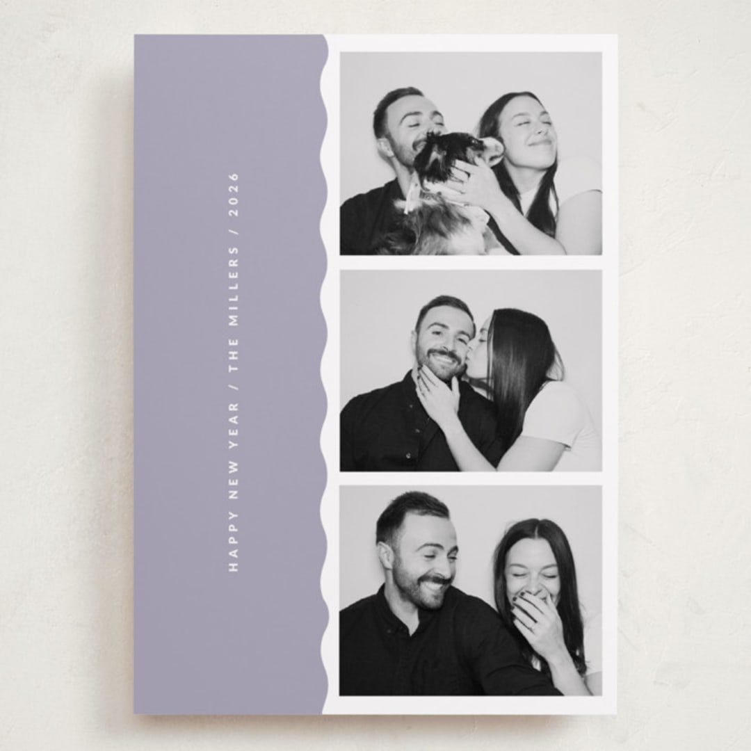 "simple wave" - Holiday Cards in Lilac by Sumak Studio - Front