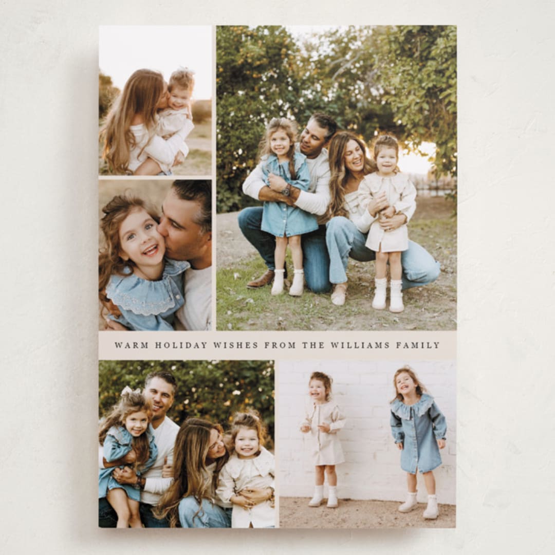 "Festive Five" - Holiday Cards in Vanilla by Lindsay Megahed - Front