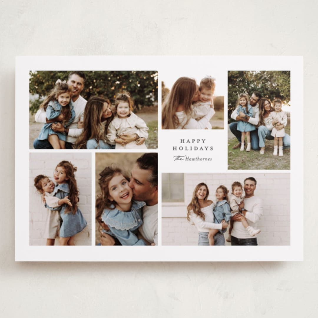 "Mod Medley" - Holiday Cards in Snowflake by Jessica Williams - Front